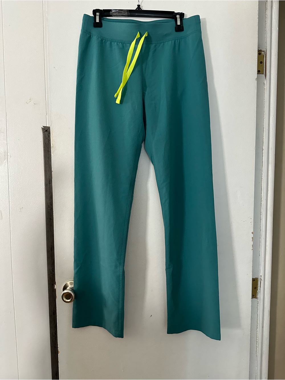 Figs Teal Jogger Pants with Neon Drawstring
